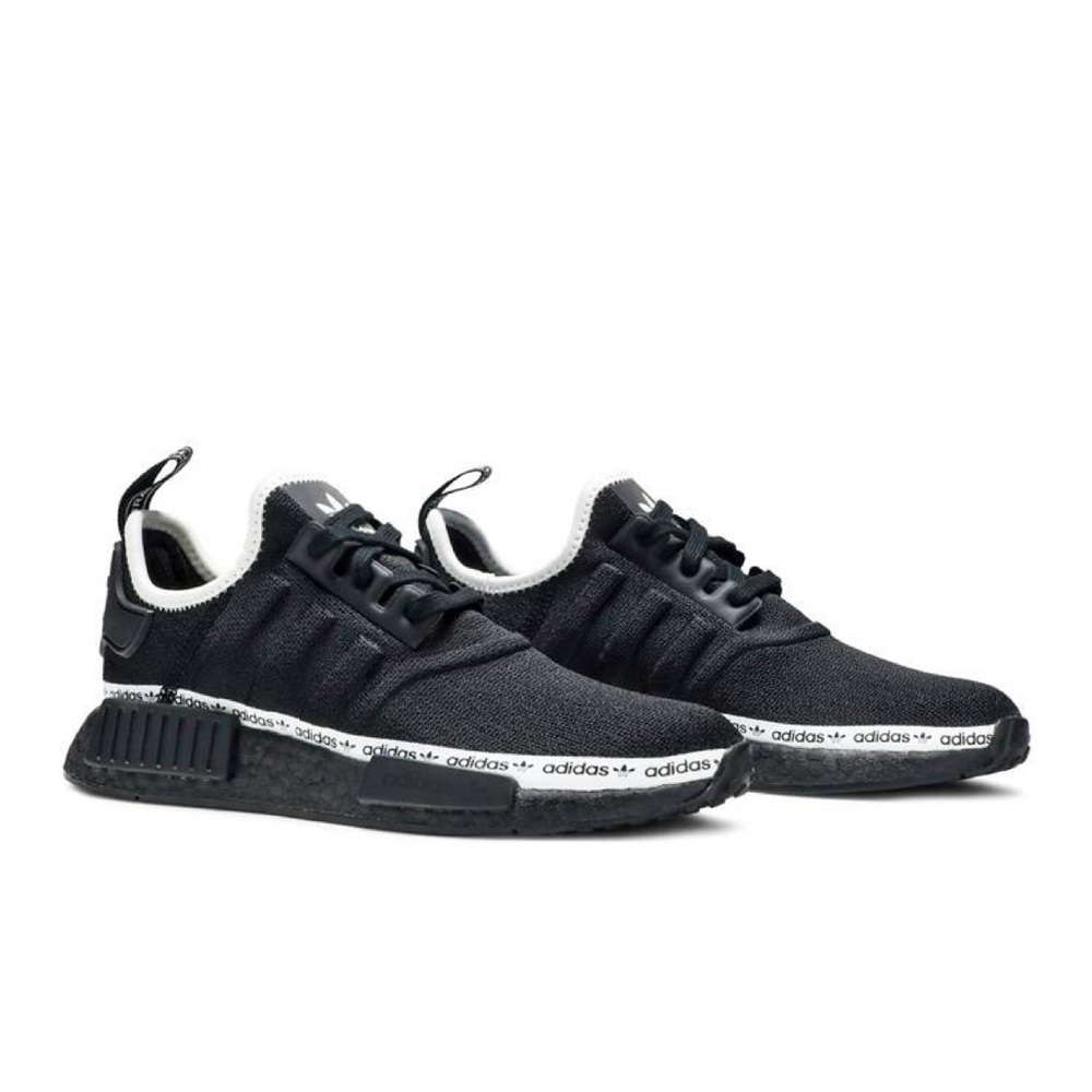 Adidas NMD R1 black tape logo